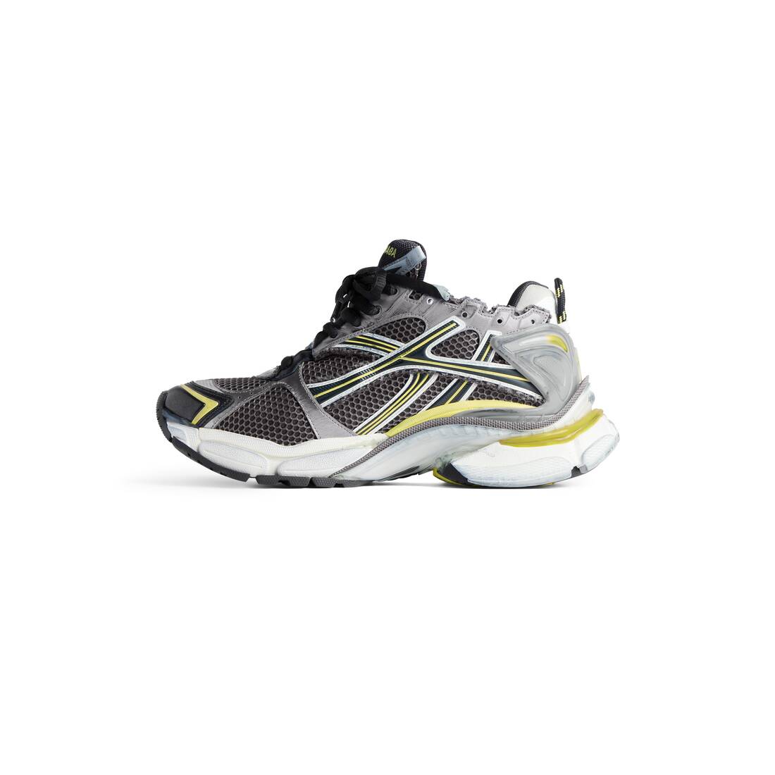 Men’s Runner Sneaker  in Grey/yellow/white - Image 4